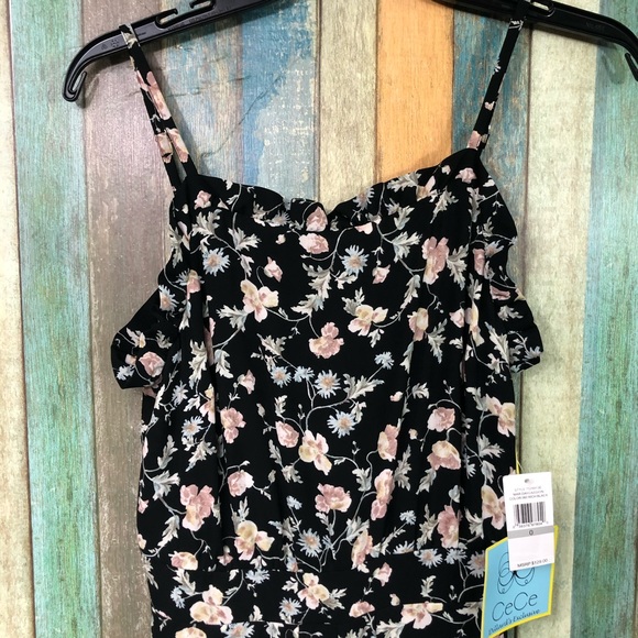 CeCe Floral Ruffled Wide Leg Jumpsuit - Picture 5 of 6